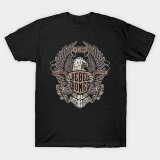 REBEL BONES - Only Front - Eagle and shield T-Shirt